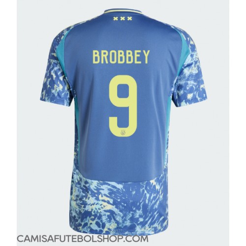 Camisa de time de futebol Ajax Brian Brobbey #9 Replicas 2º Equipamento 2024-25 Manga Curta